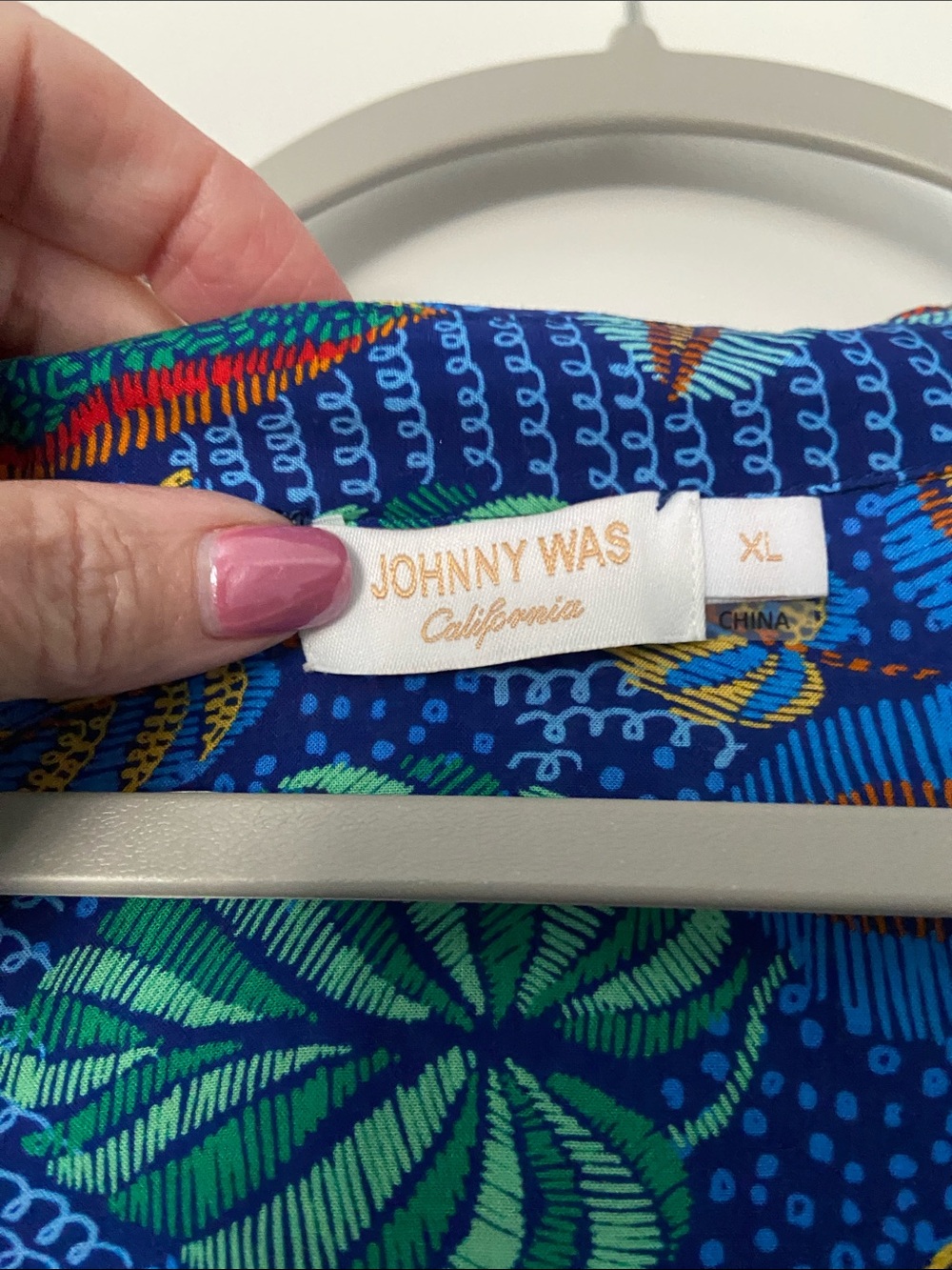 Johnny Was Blue Tropical Print Tunic Dress - Picture 2 of 5